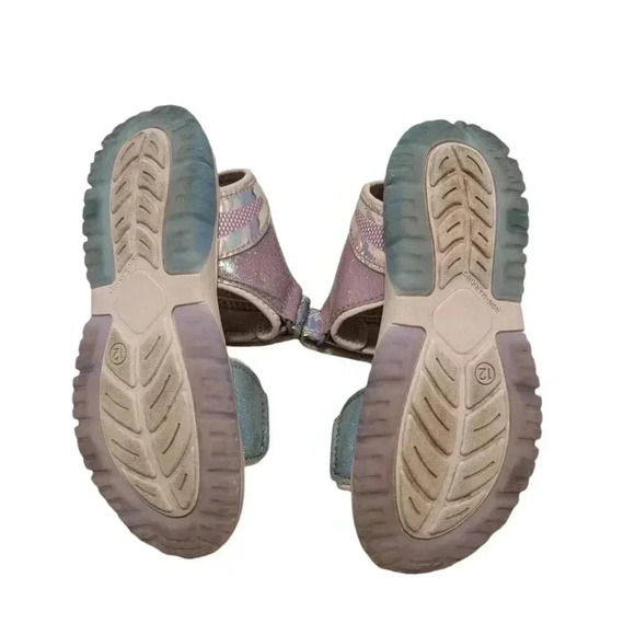 Disney Frozen Sparkles Elsa and Anna Light Up  Girl Sandals Size 12 - Picture 5 of 6